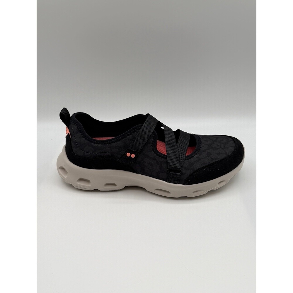 Ryka Activfoam Mary Jane Walking Sneakers, Women's 7 WIDE, Black Leopard, NIB